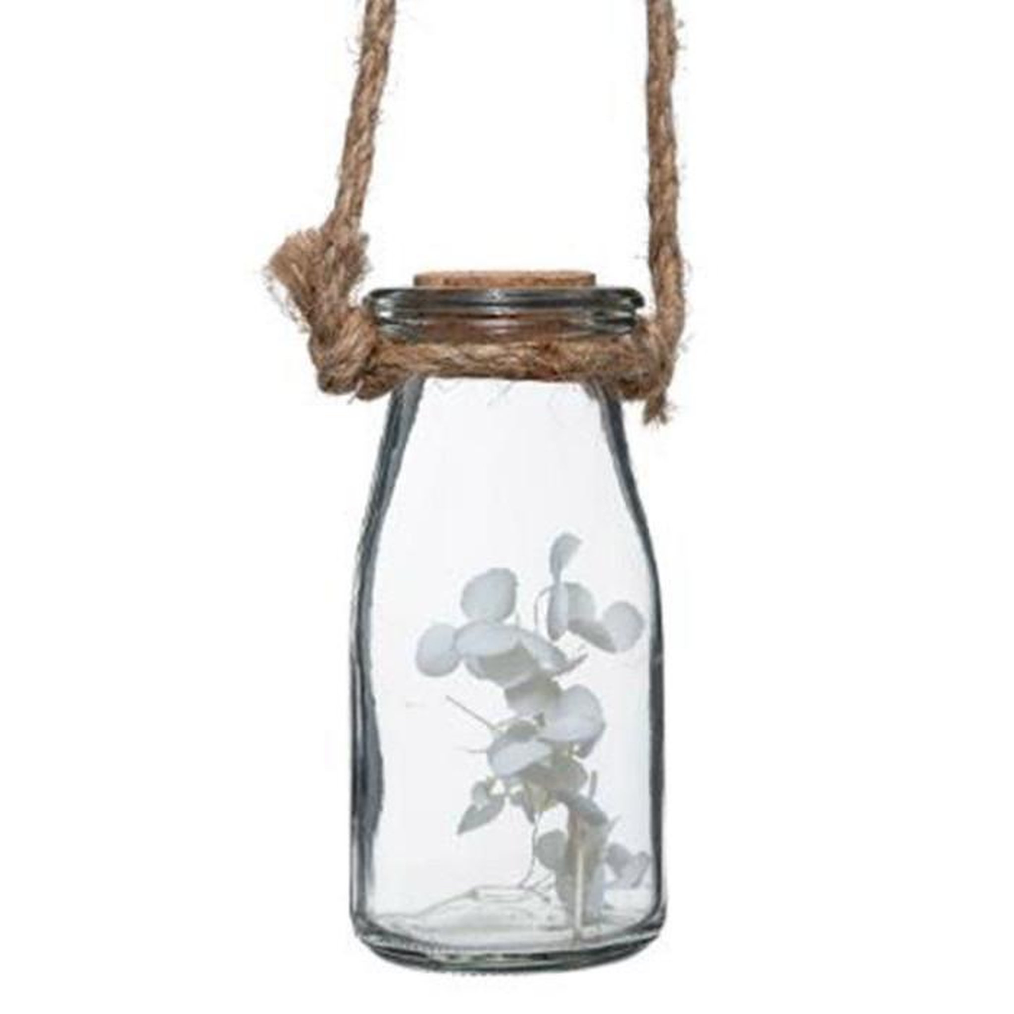 Voir la diapositive 3 : ATMOSPHERA Suspension murale  4 fleurs séchées  53cm naturel