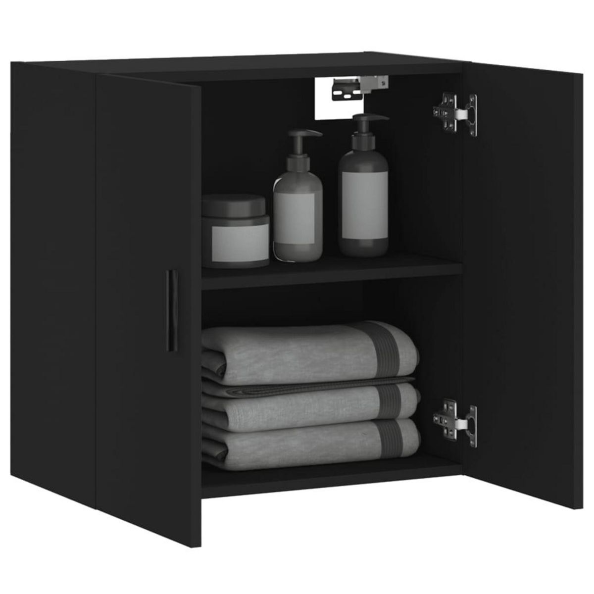 VIDAXL Armoire murale noir 60x31x60 cm bois d'ingenierie