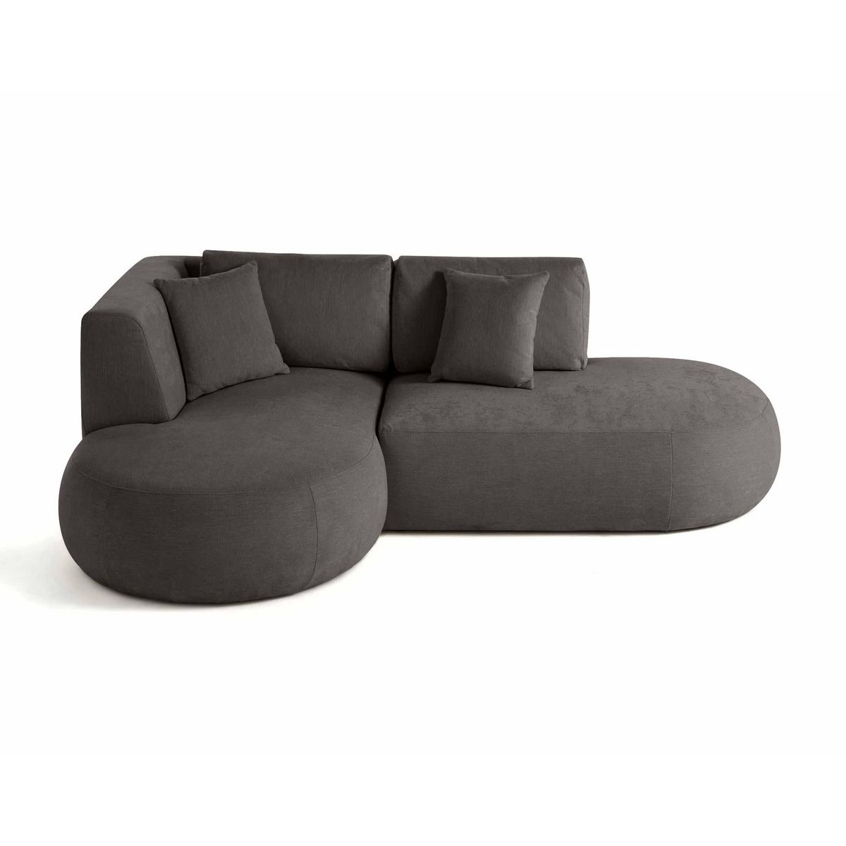 LISA DESIGN Santorini - canapé modulable d'angle gauche - 4 places - en tissu texturé