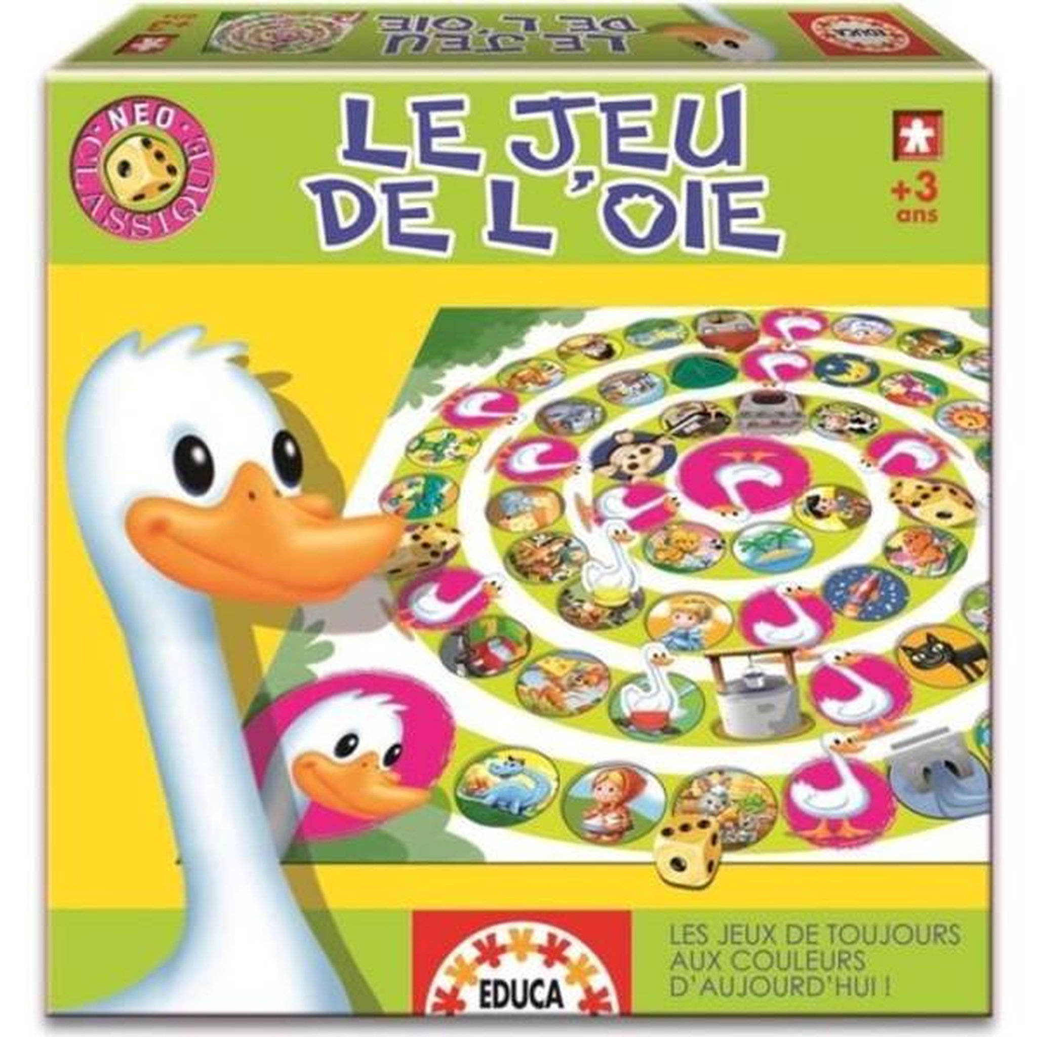 EDUCA Jeu de l'oie educa neo classique - design frais et dynamique - pour enfants a partir de 3 ans