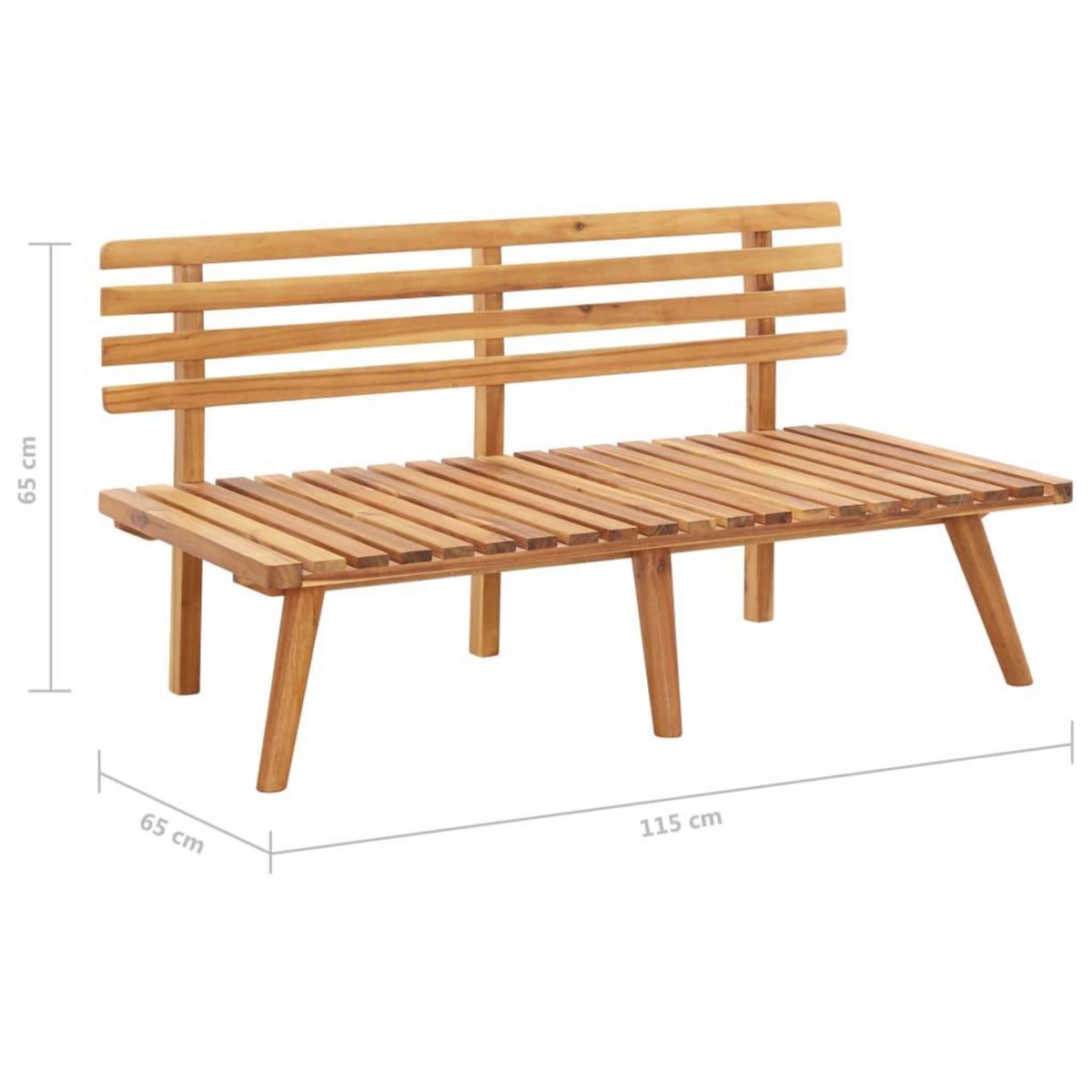 VIDAXL Salon de jardin 4 pcs avec coussins Bois d'acacia solide