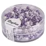 Rayher Rocailles, nacrées, 2,6 mm ø, Teintes lilas, boîte 17 g