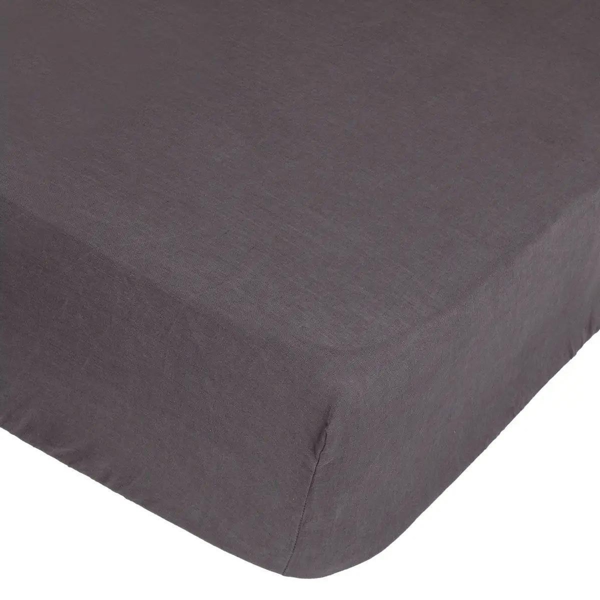 ATMOSPHERA Drap housse en lin  adorable  160x200cm gris ardoise