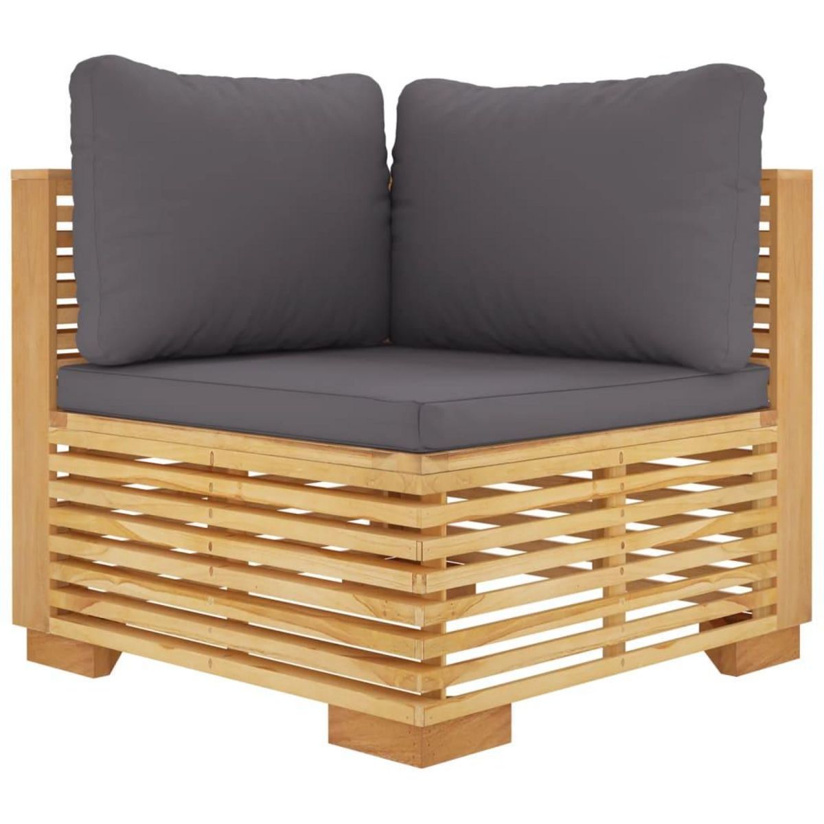 VIDAXL Salon de jardin 8 pcs avec coussins Bois de teck solide