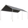 Voir la diapositive 1 : OUTSUNNY Carport auvent pour voiture 5,95L x 2,90l x 2,60H m acier galvanisé robuste PE haute densité