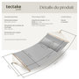 Voir la diapositive 6 : tectake Hamac avec barres d'expansion pour 2 personnes gris clair