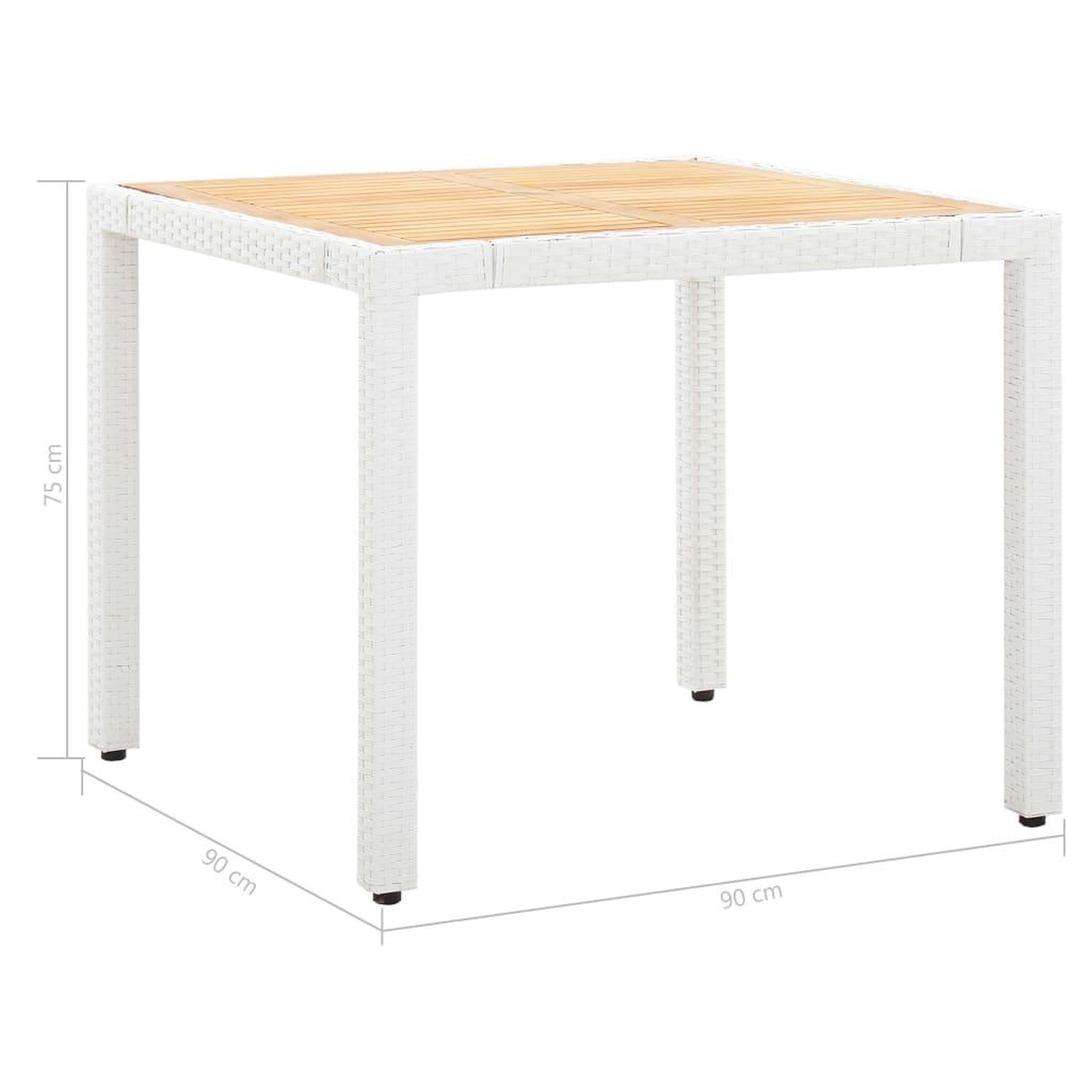 Voir la diapositive 6 : VIDAXL Salon de jardin 5 pcs resine tressee blanc