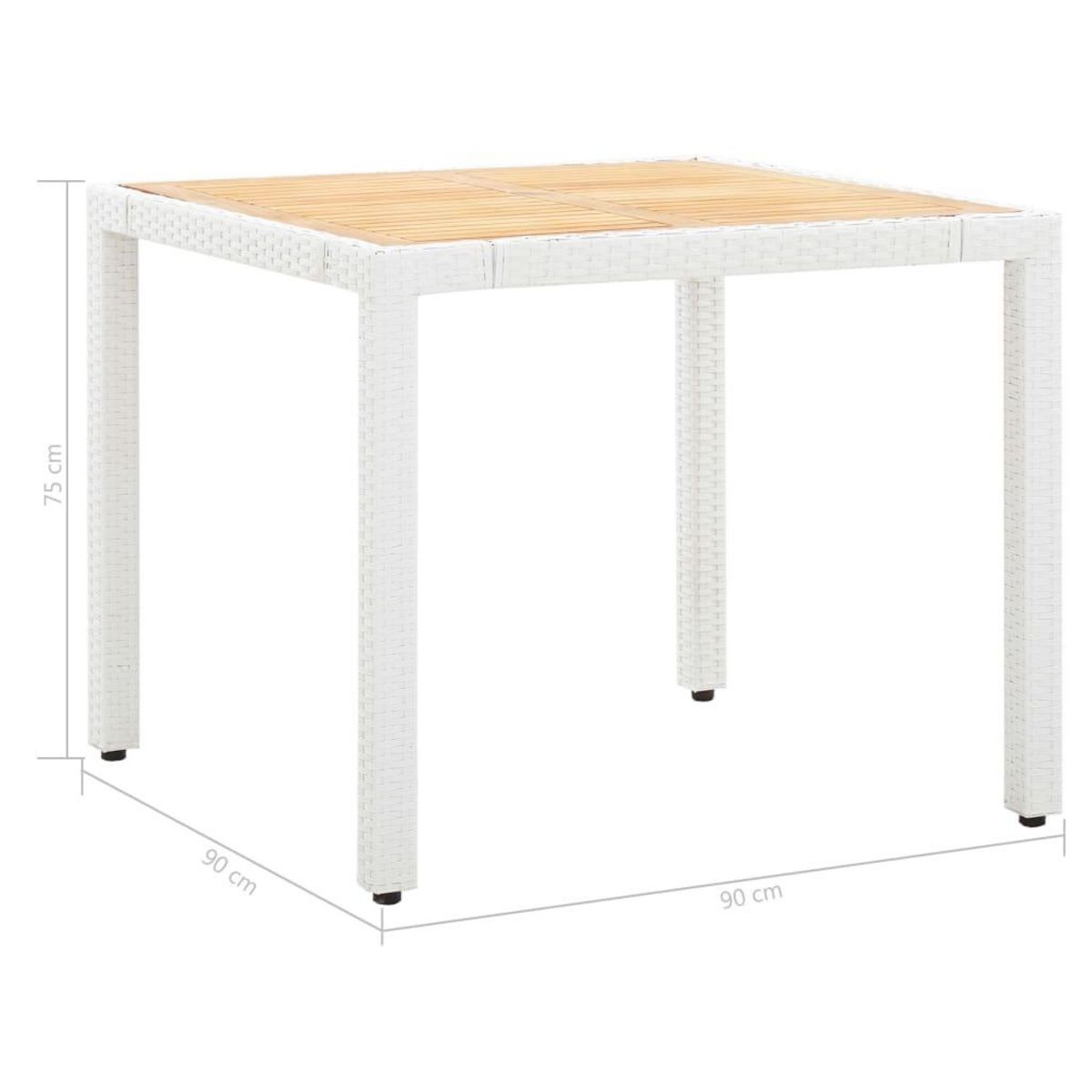 VIDAXL Salon de jardin 5 pcs resine tressee blanc