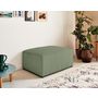 Voir la diapositive 2 : BEST MOBILIER Topaze - pouf - en velours côtelé