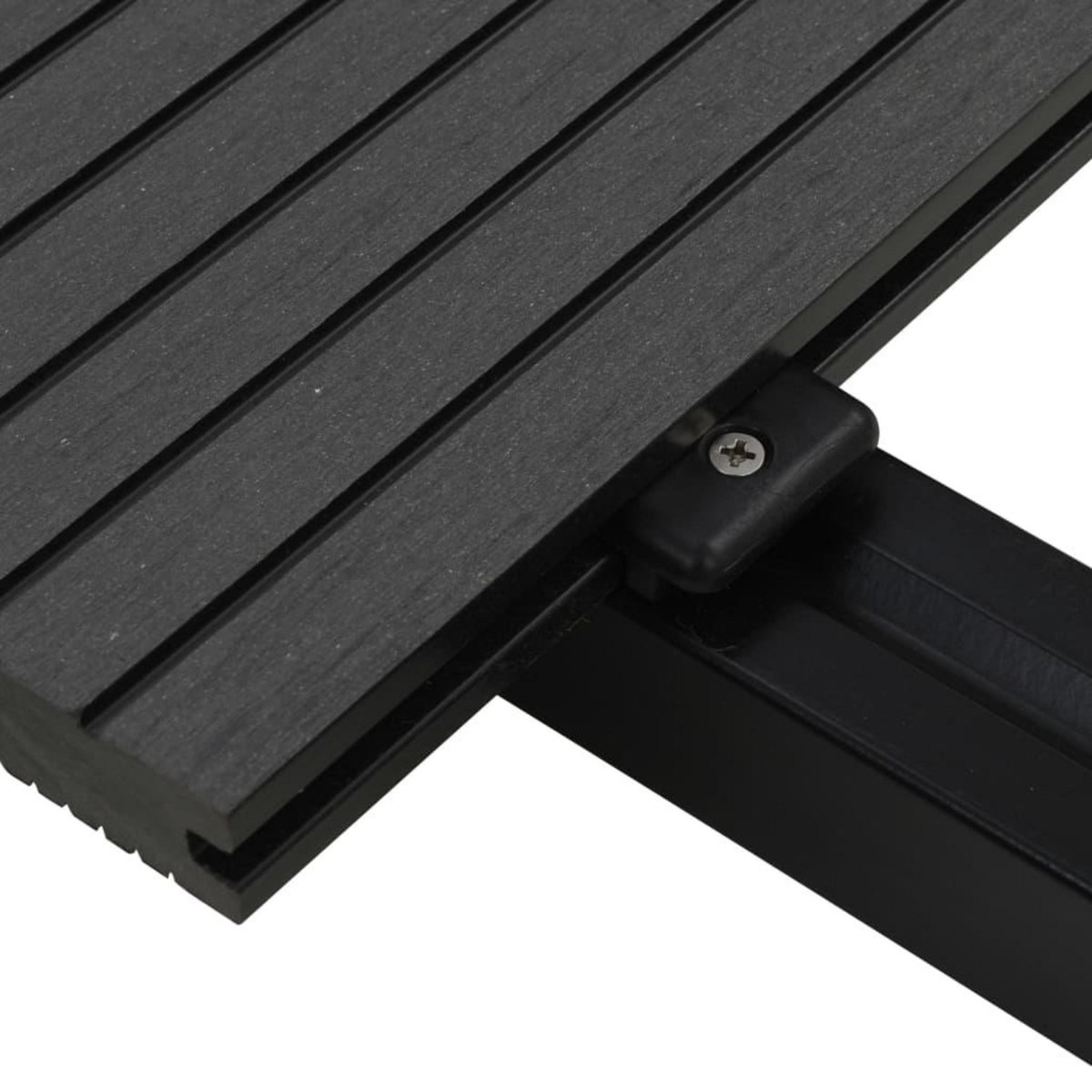 VIDAXL Panneaux de terrasse solides et accessoires WPC 10 m^2 4 m Noir