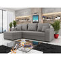 Voir la diapositive 1 : BEST MOBILIER Harvey - canapé d'angle réversible 4 places convertible avec coffre en tissu