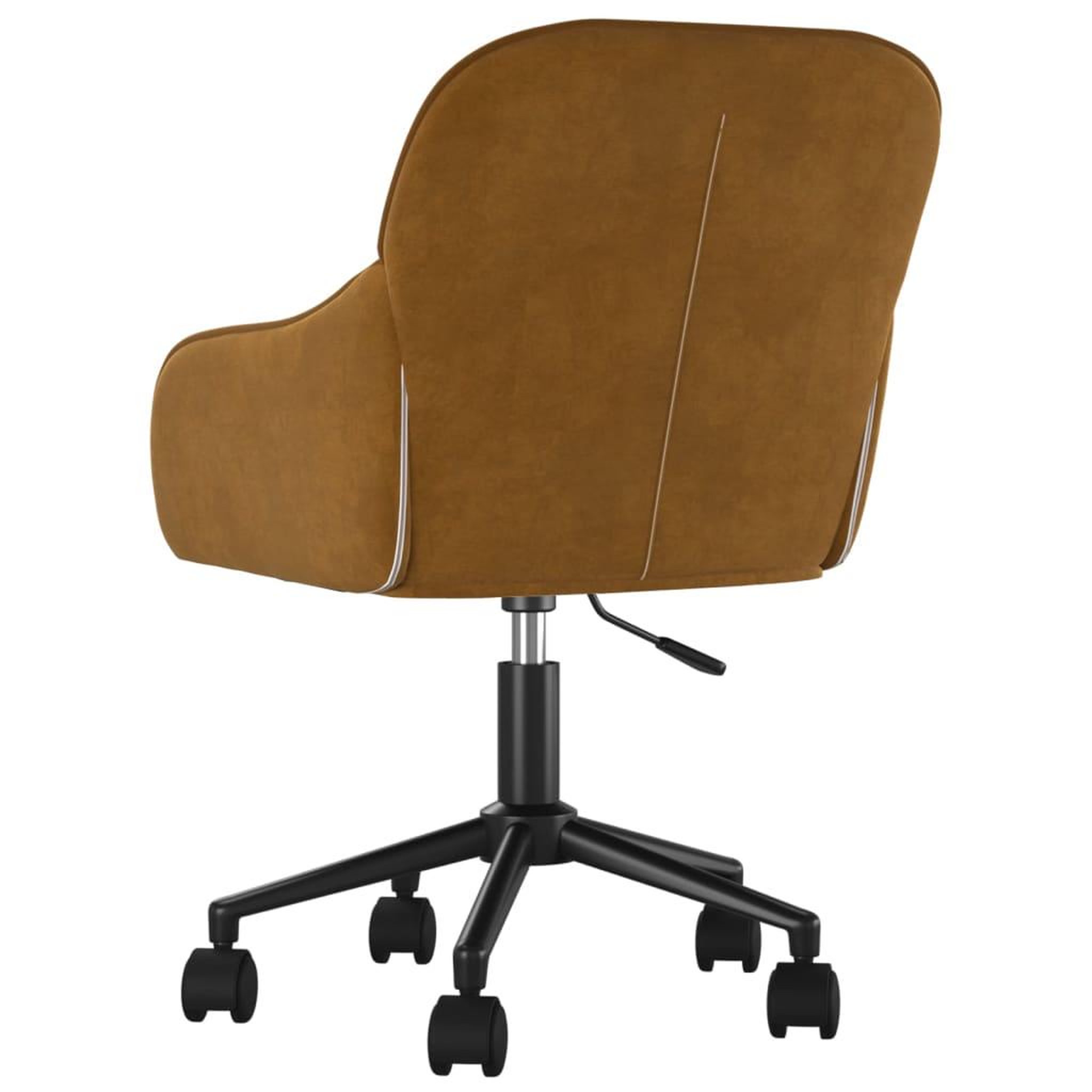 Voir la diapositive 5 : VIDAXL Chaise pivotante de bureau Marron Velours