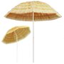 Voir la diapositive 2 : VIDAXL Parasol de plage Naturel 240 cm Style hawaïen