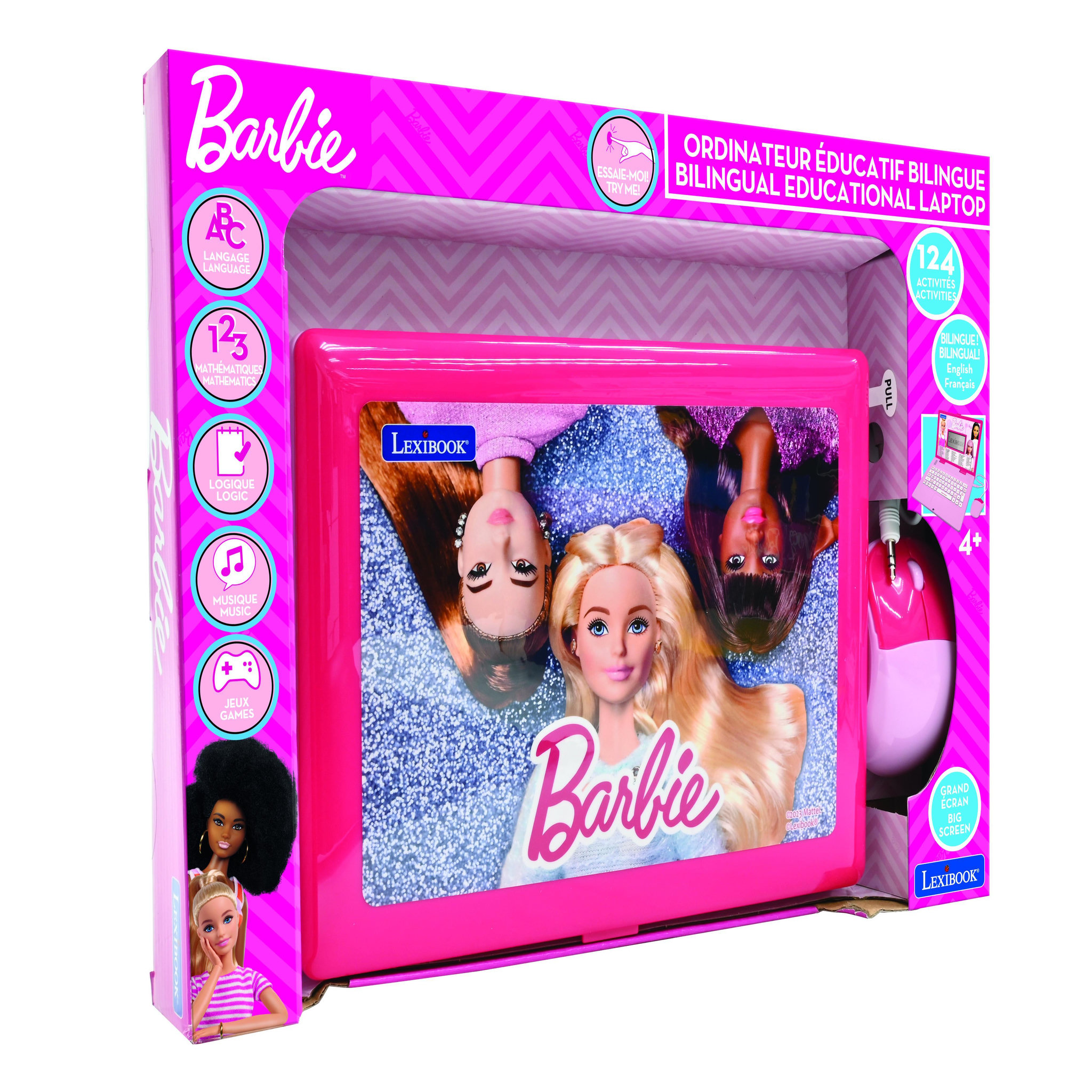 Voir la diapositive 4 : Lexibook Ordinateur portable éducatif bilingue Barbie (FR/EN)