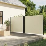 VIDAXL Auvent lateral retractable creme 160x1200 cm