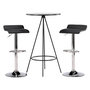 Voir la diapositive 1 : Paris Prix Ensemble Table de Bar & 2 Tabourets  Bistro & Jonna  105cm Noir