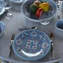 YODECO Service de table Marocain turquoise - 6 pers