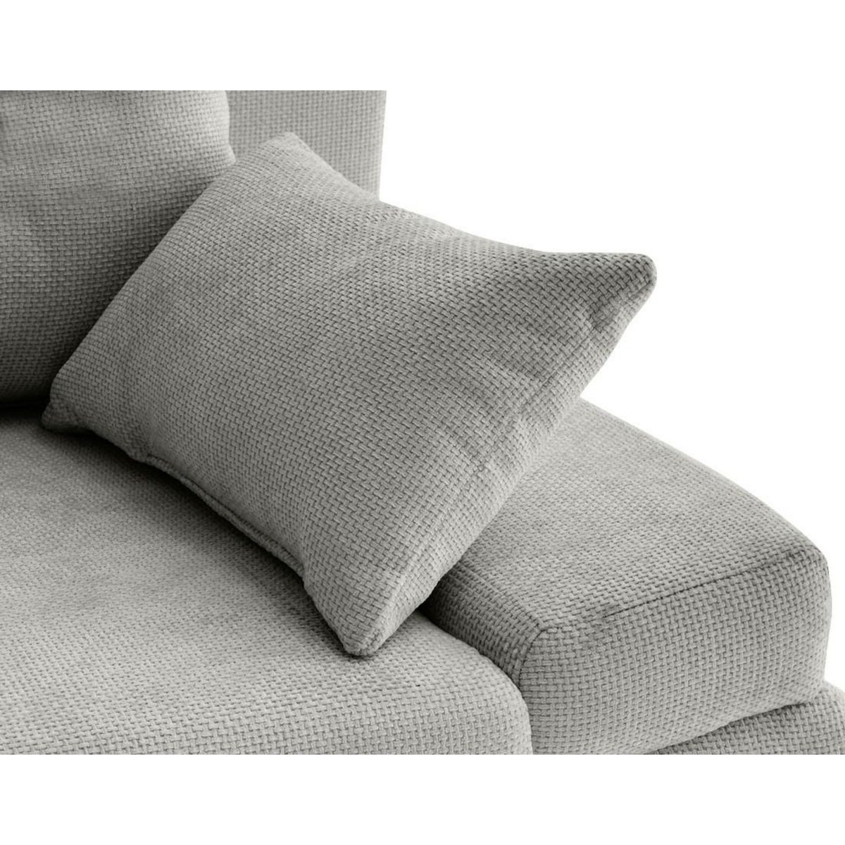 BEST MOBILIER Larson - canapé droit 3 places convertible avec coffre en velours texturé