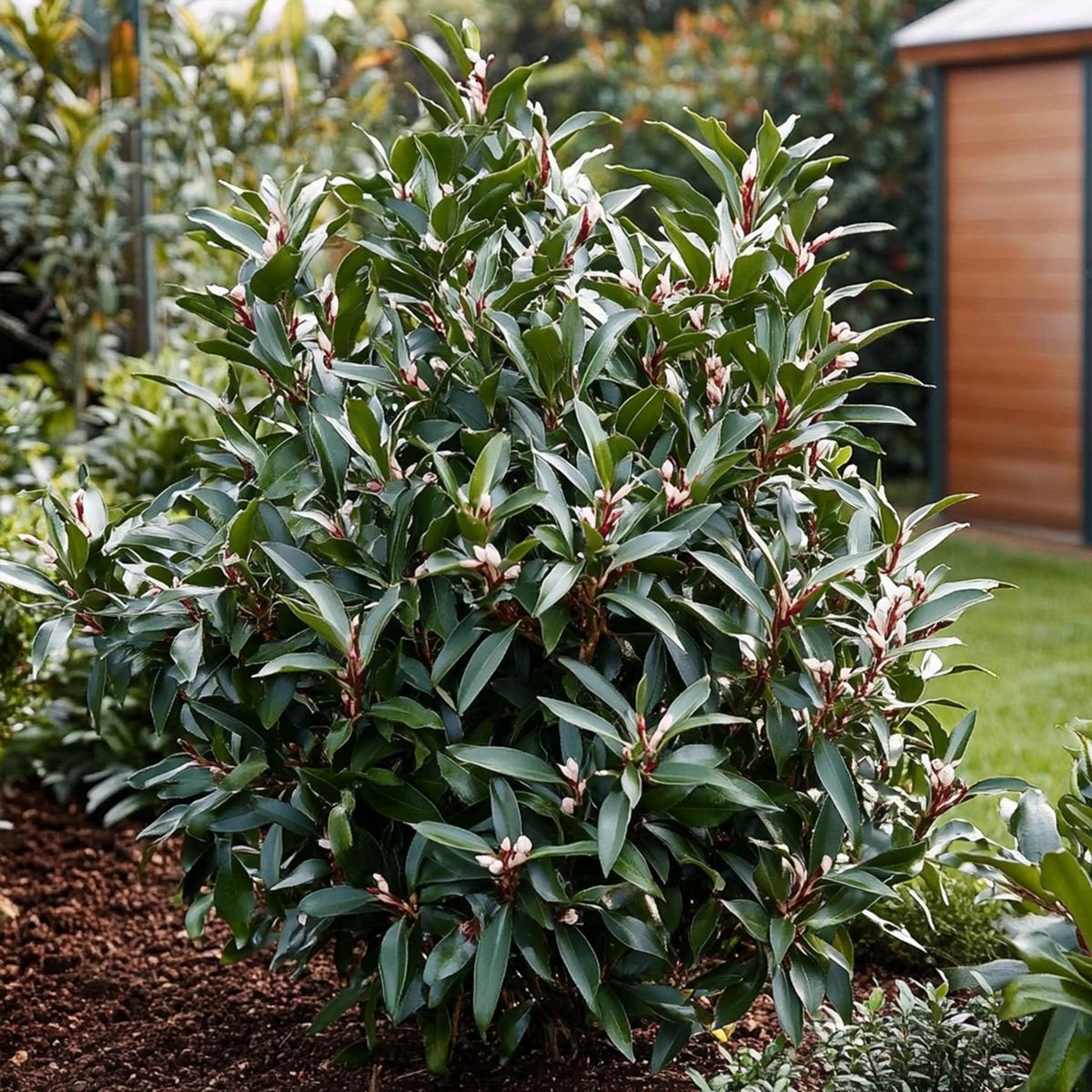 PLANT IN A BOX Sarcocoque confus - Set de 2 - Sarcococca 'Confusa' - Hauteur 30-40cm - ⌀17cm