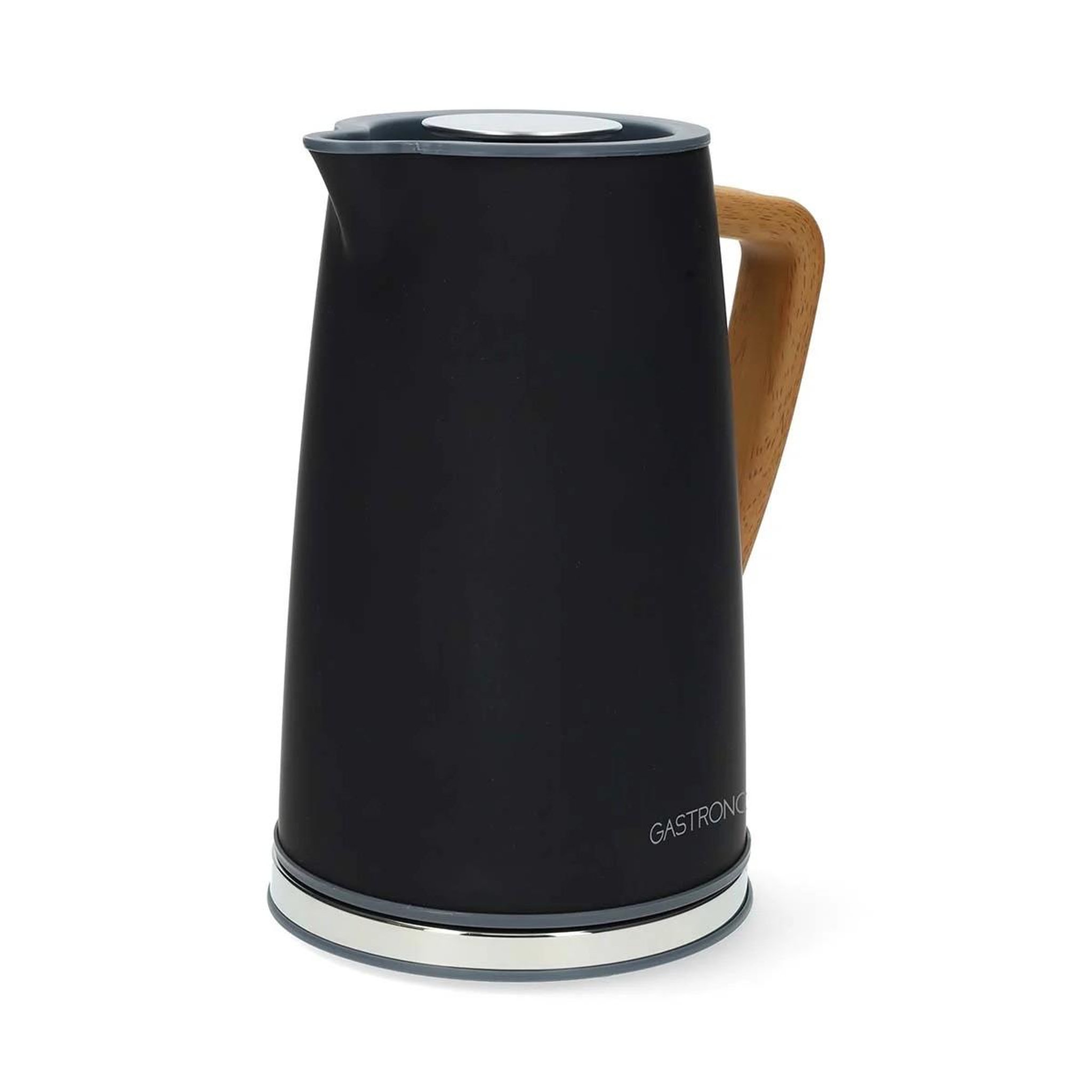 Voir la diapositive 6 : GASTRONOMA Bouilloire Électrique Vintage Noire 1,7L 2200 W Noire Poignée Effet Bois Socle 360 Degrés Strix Gastronoma