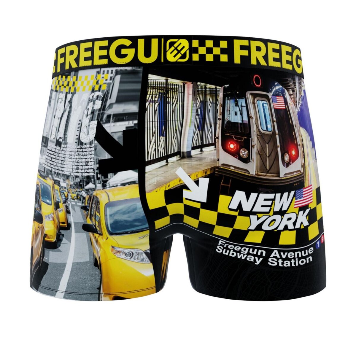 FREEGUN Lot de 3 boxers enfant American Vibes