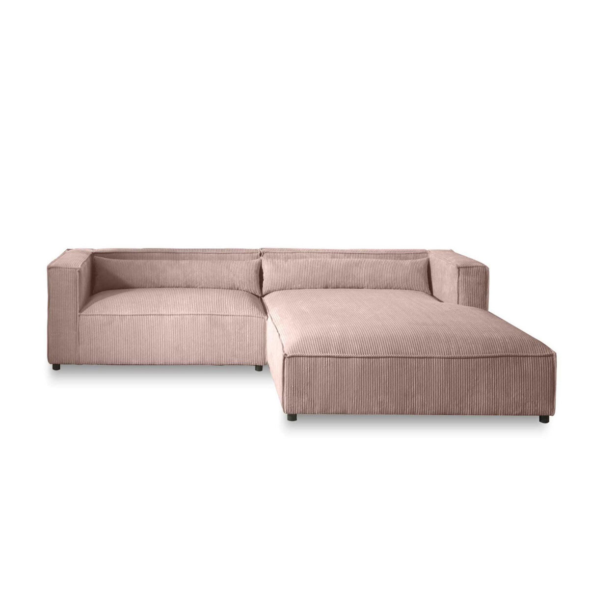 LISA DESIGN Ela - canapé d'angle droit 4 places - en velours côtelé - style contemporain