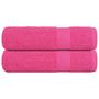 Voir la diapositive 1 : VIDAXL Serviettes de bain 2 pcs rose 100x150 cm 360 g m² 100% coton