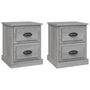 Voir la diapositive 2 : VIDAXL Tables de chevet 2 pcs sonoma gris 39x39x47,5cm bois ingenierie