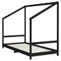 Voir la diapositive 3 : VIDAXL Cadre de lit pour enfants noir 90x200 cm bois de pin massif