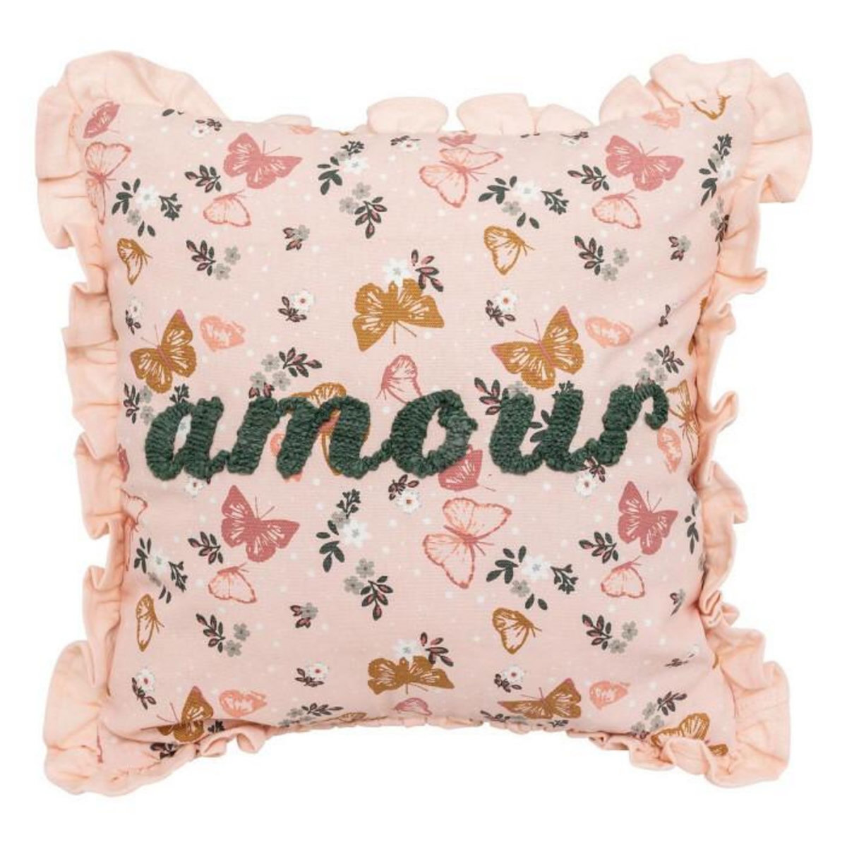 Atmosphera Kids Coussin Enfant Amour  Alina  40x40cm Rose