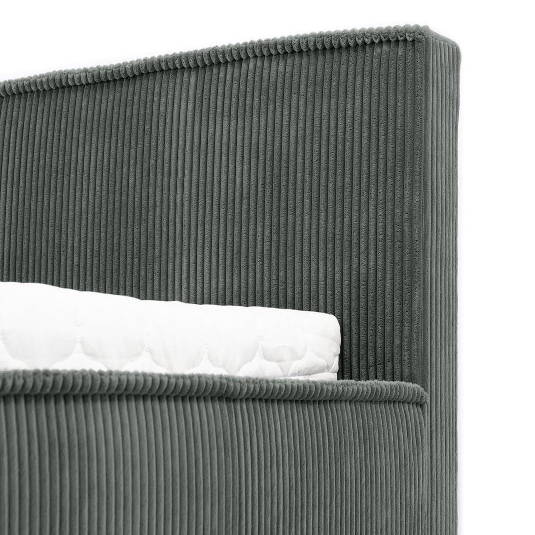 Voir la diapositive 6 : BEST MOBILIER Swan - lit coffre - 180x200 cm - sommier inclus - en velours côtelé grosses côtes