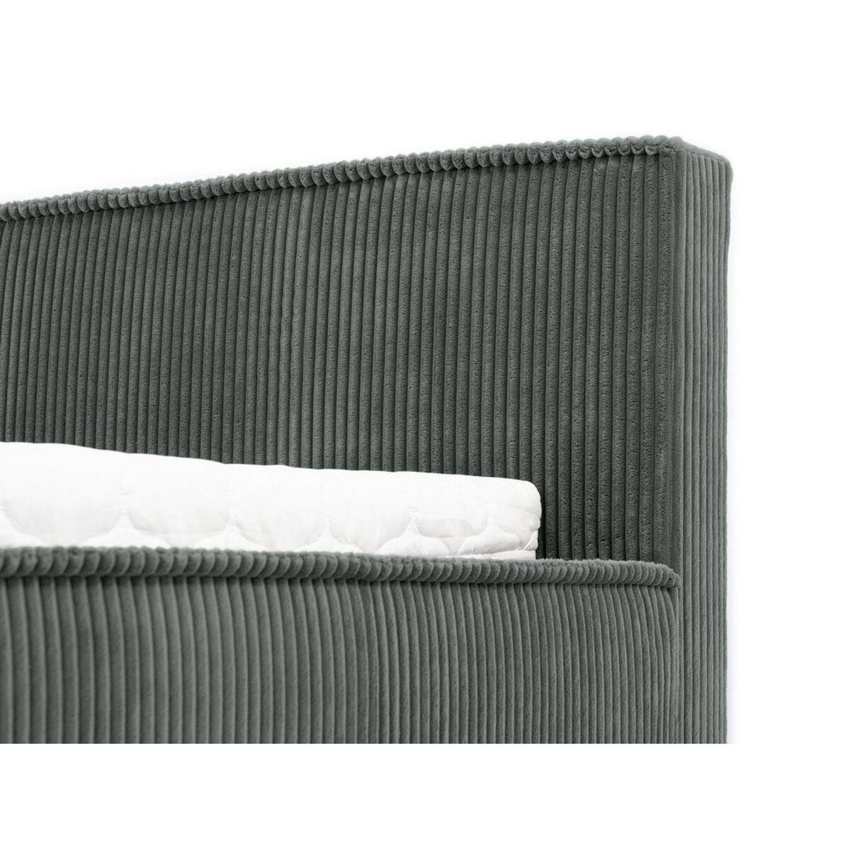 BEST MOBILIER Swan - lit coffre - 180x200 cm - sommier inclus - en velours côtelé grosses côtes