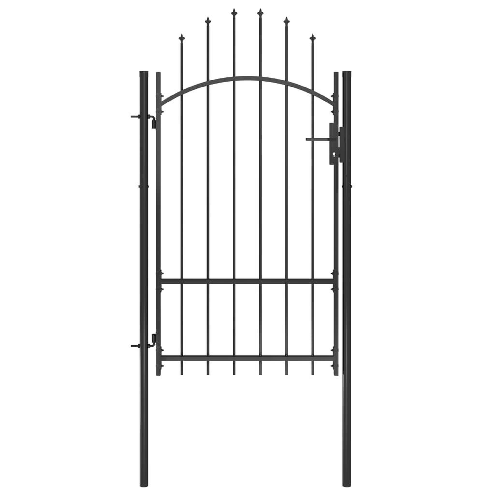 Voir la diapositive 1 : VIDAXL Portail de jardin Acier 1x2,2 m Noir