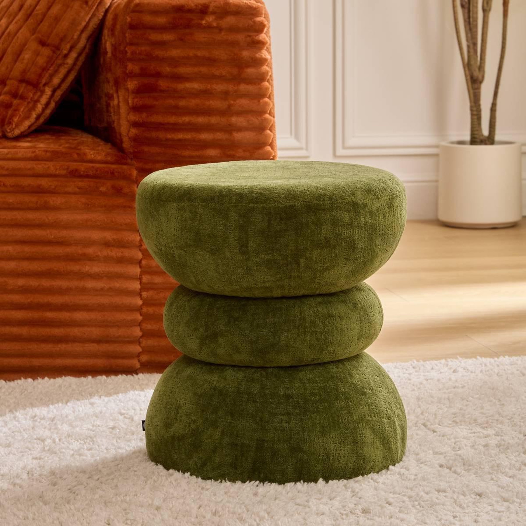Voir la diapositive 5 : ATMOSPHERA Pouf totem  ritem  36cm vert