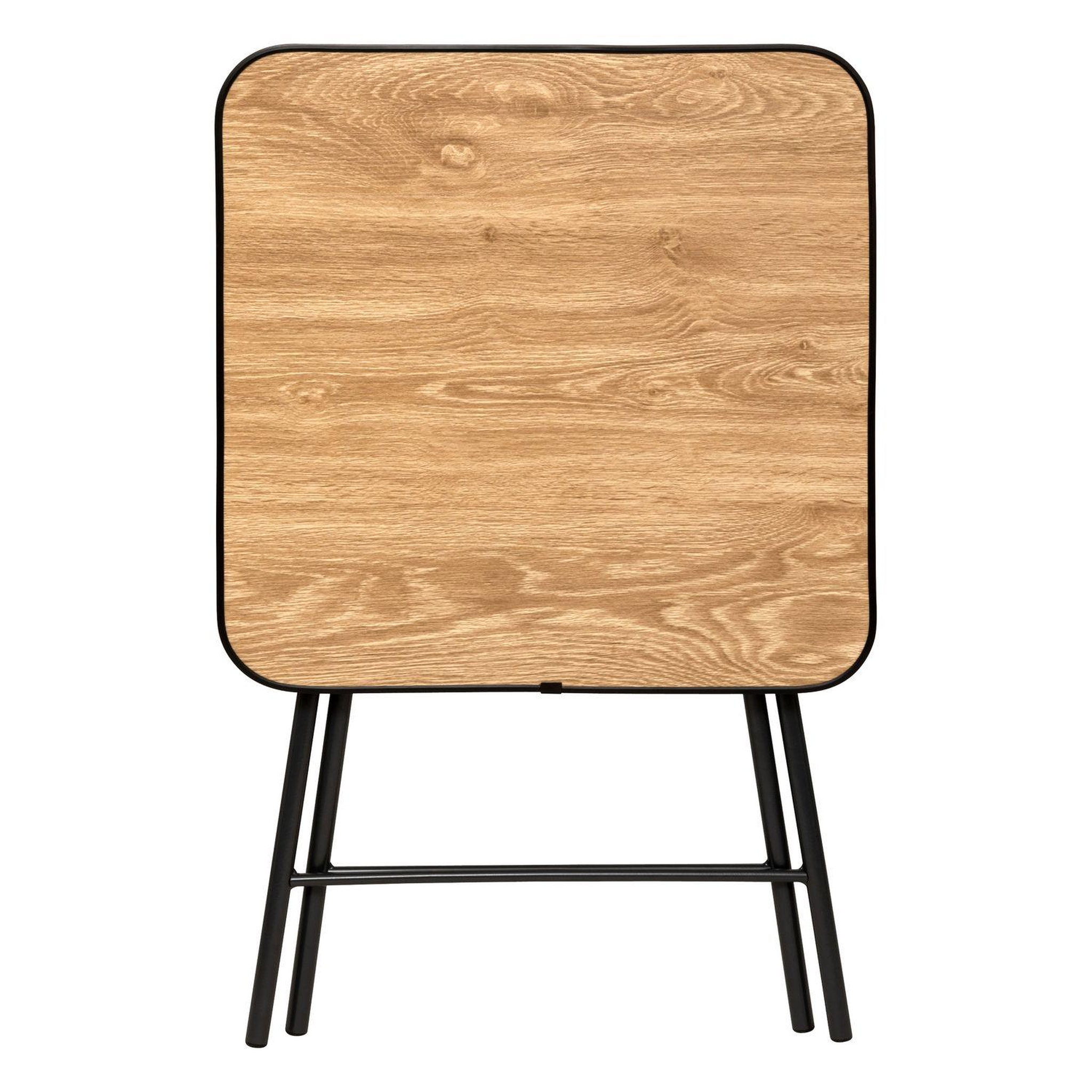 Voir la diapositive 4 : FIVE Table pliante renforcée en bois et métal folda - beige et noir