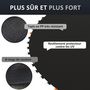 Voir la diapositive 5 : HOMCOM Tapis de rechange trampoline Ø 3,7 m ressorts 14 cm outil 72 crochets en V inclus blanc noir