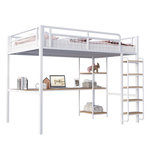 MERAX Lit mezzanine. Coloris disponibles : Blanc, Noir