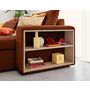 Voir la diapositive 5 : BEST MOBILIER California - canapé d'angle réversible 4 places - convertible avec coffre, étagère et poufs - en velours texturé