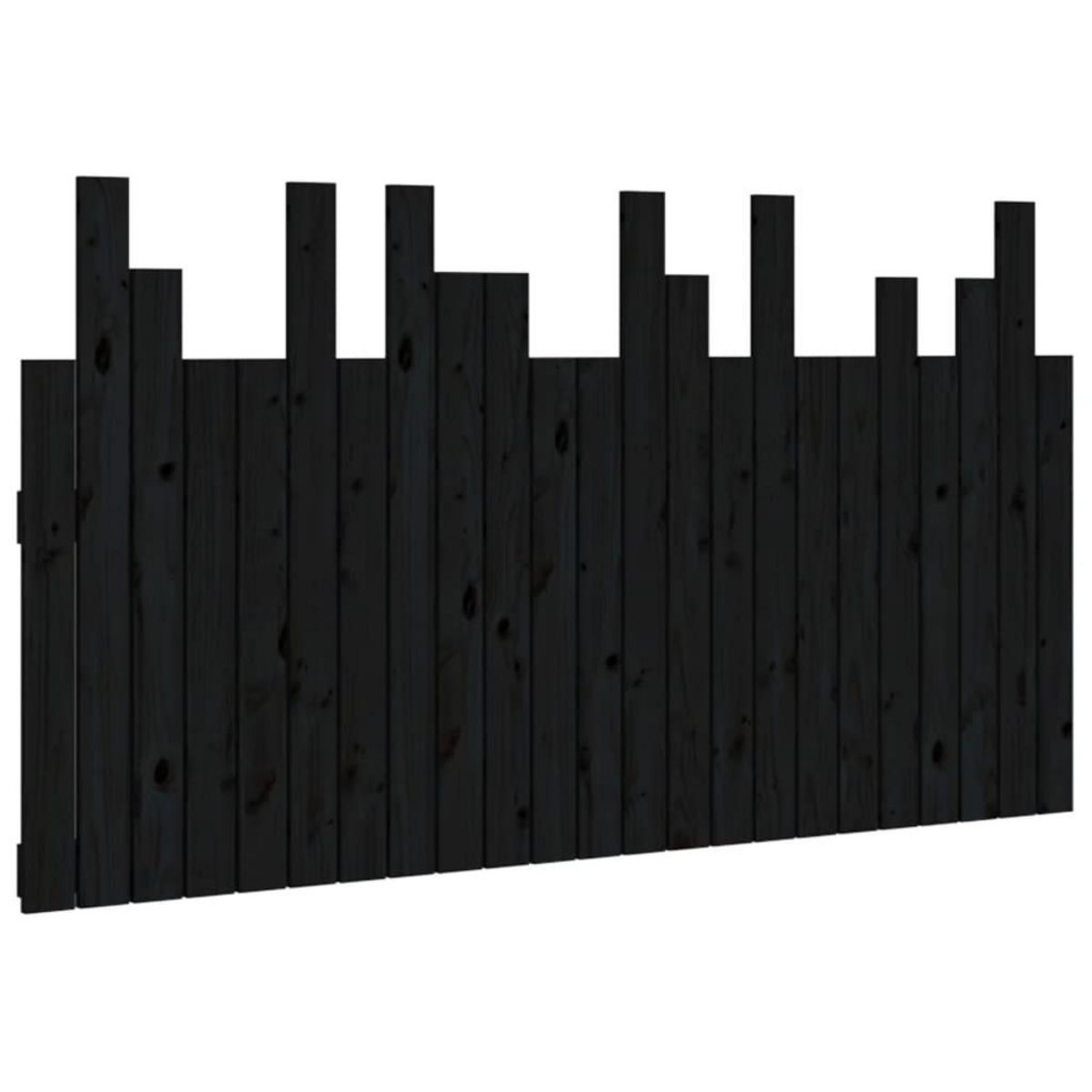 VIDAXL Tete de lit murale Noir 146,5x3x80 cm Bois massif de pin
