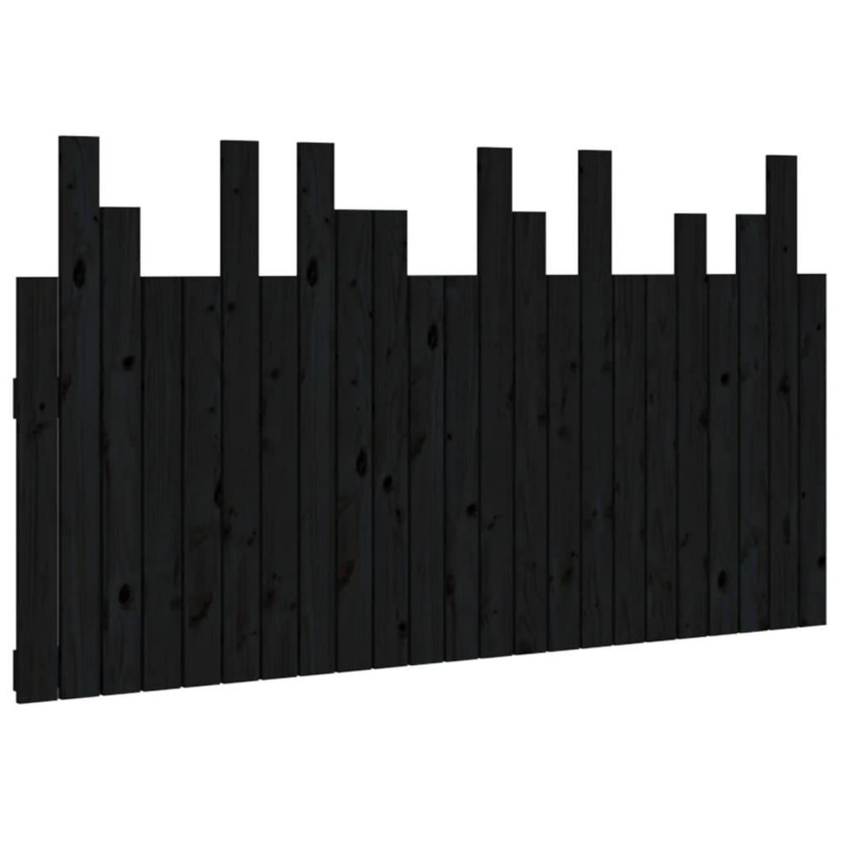 VIDAXL Tete de lit murale Noir 146,5x3x80 cm Bois massif de pin