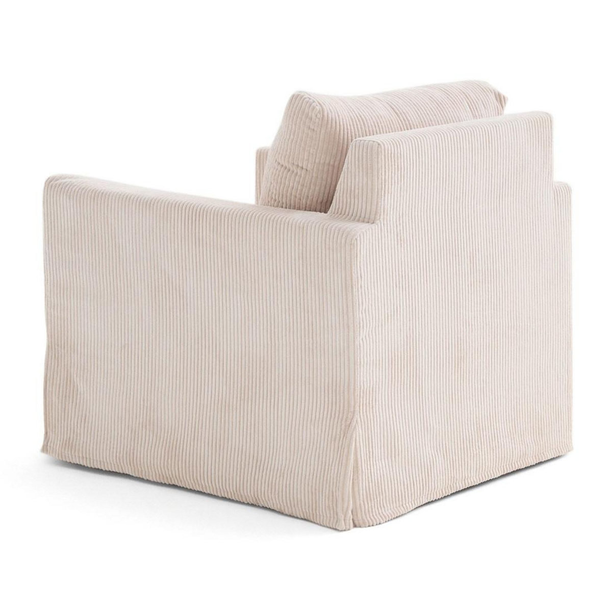 LISA DESIGN Serena - fauteuil déhoussable en velours côtelé