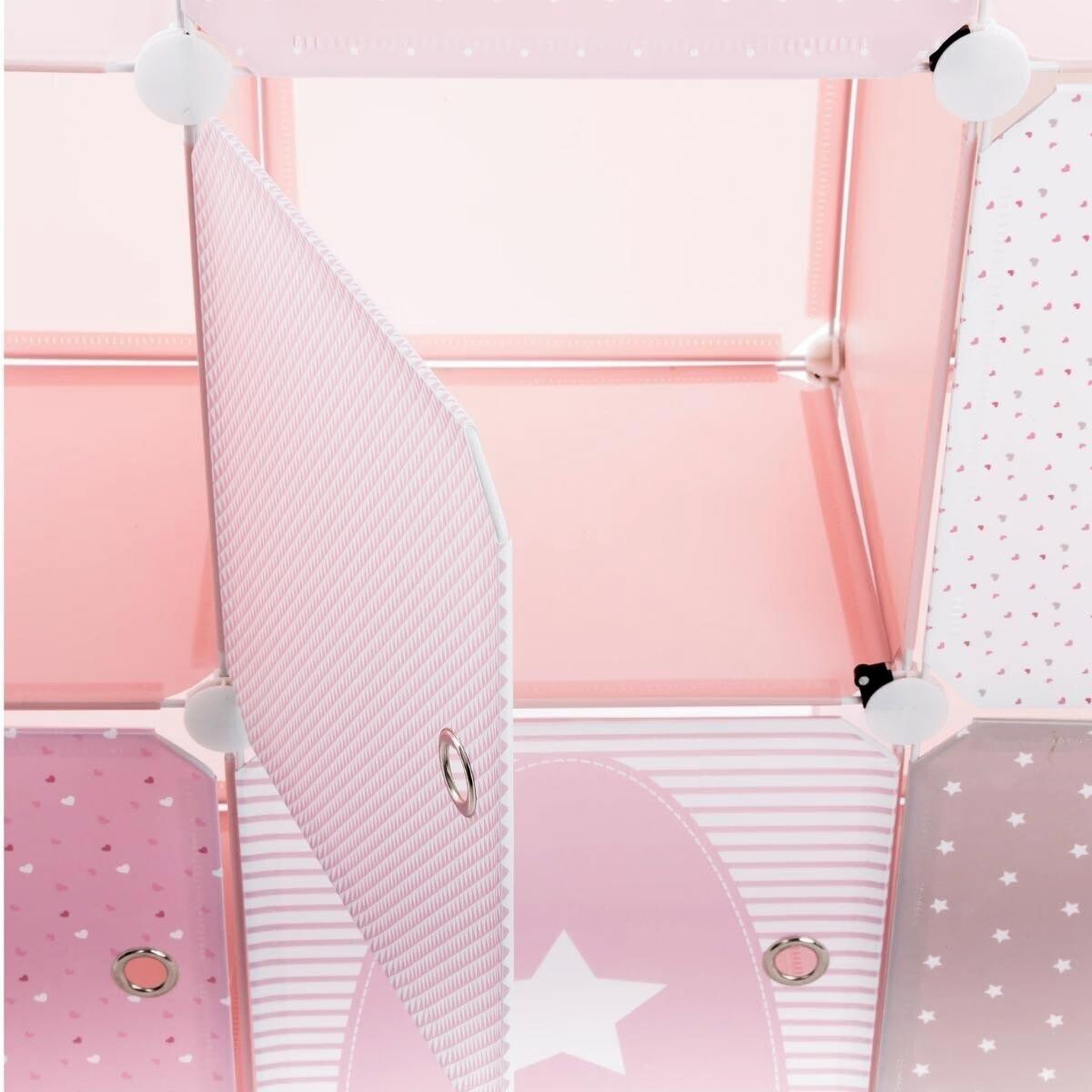 Voir la diapositive 2 : Atmosphera Kids Casier de rangement  château  111cm rose