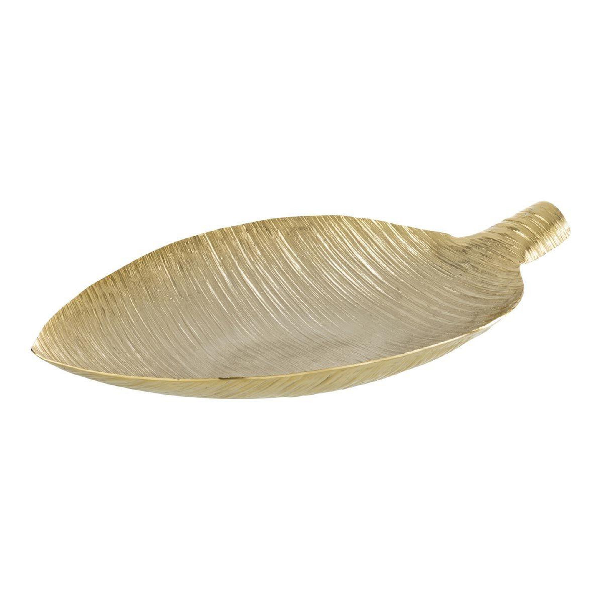 J-LINE Coupelle déco design  feuille  46cm or