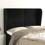 Voir la diapositive 1 : VIDAXL Tete de lit avec oreilles Noir 147x23x118/128 cm Velours