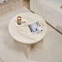 Voir la diapositive 4 : Habitat et Jardin Table basse en bois  Soleil  - 90 x 90 x 40 cm - Travertin