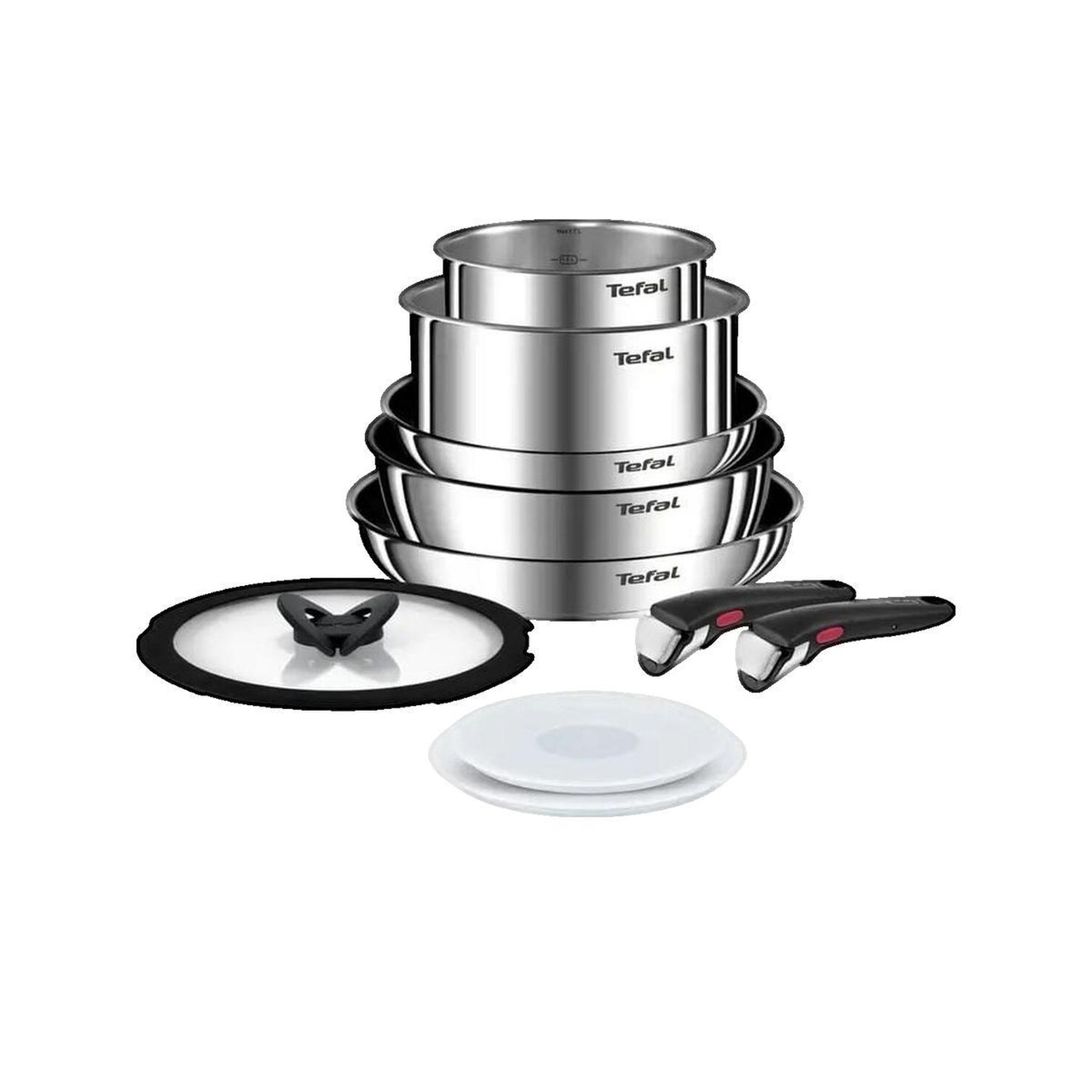 TEFAL Batterie de cuisine Tefal Ingenio Emotion 10 pièces Acier Inoxydable Antiadhésif