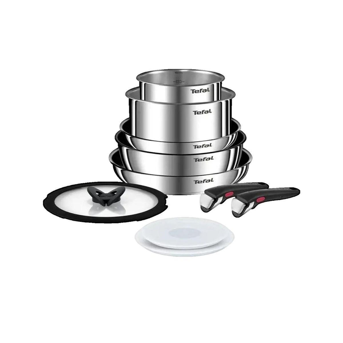 TEFAL Batterie de cuisine Tefal Ingenio Emotion 10 pièces Acier Inoxydable Antiadhésif