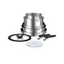 Voir la diapositive 1 : TEFAL Batterie de cuisine Tefal Ingenio Emotion 10 pièces Acier Inoxydable Antiadhésif