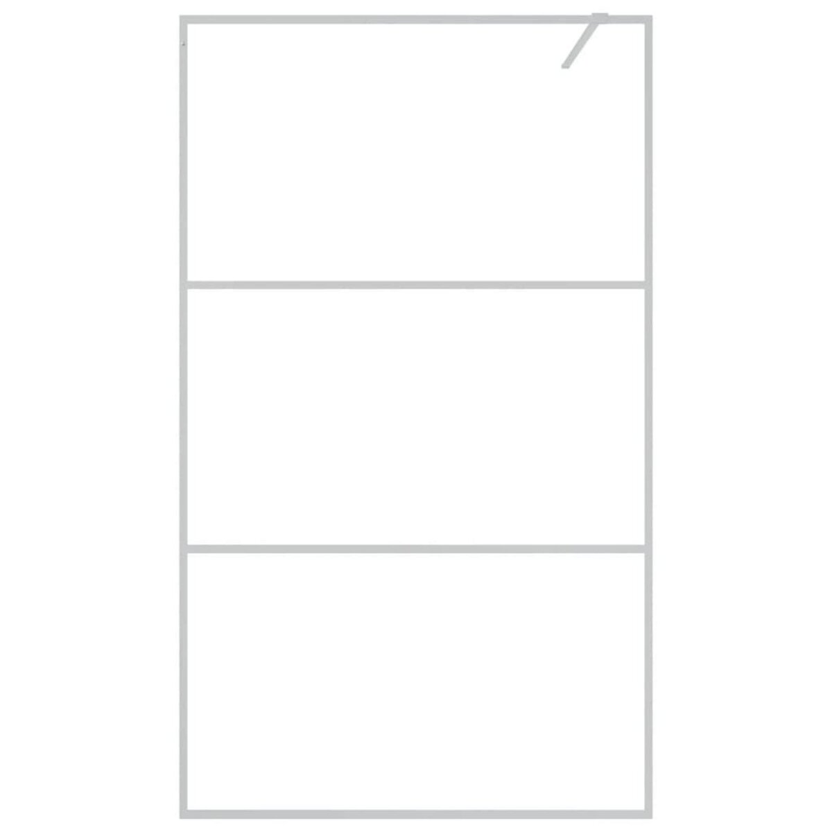 VIDAXL Paroi de douche Argente 115x195 cm Verre ESG transparent