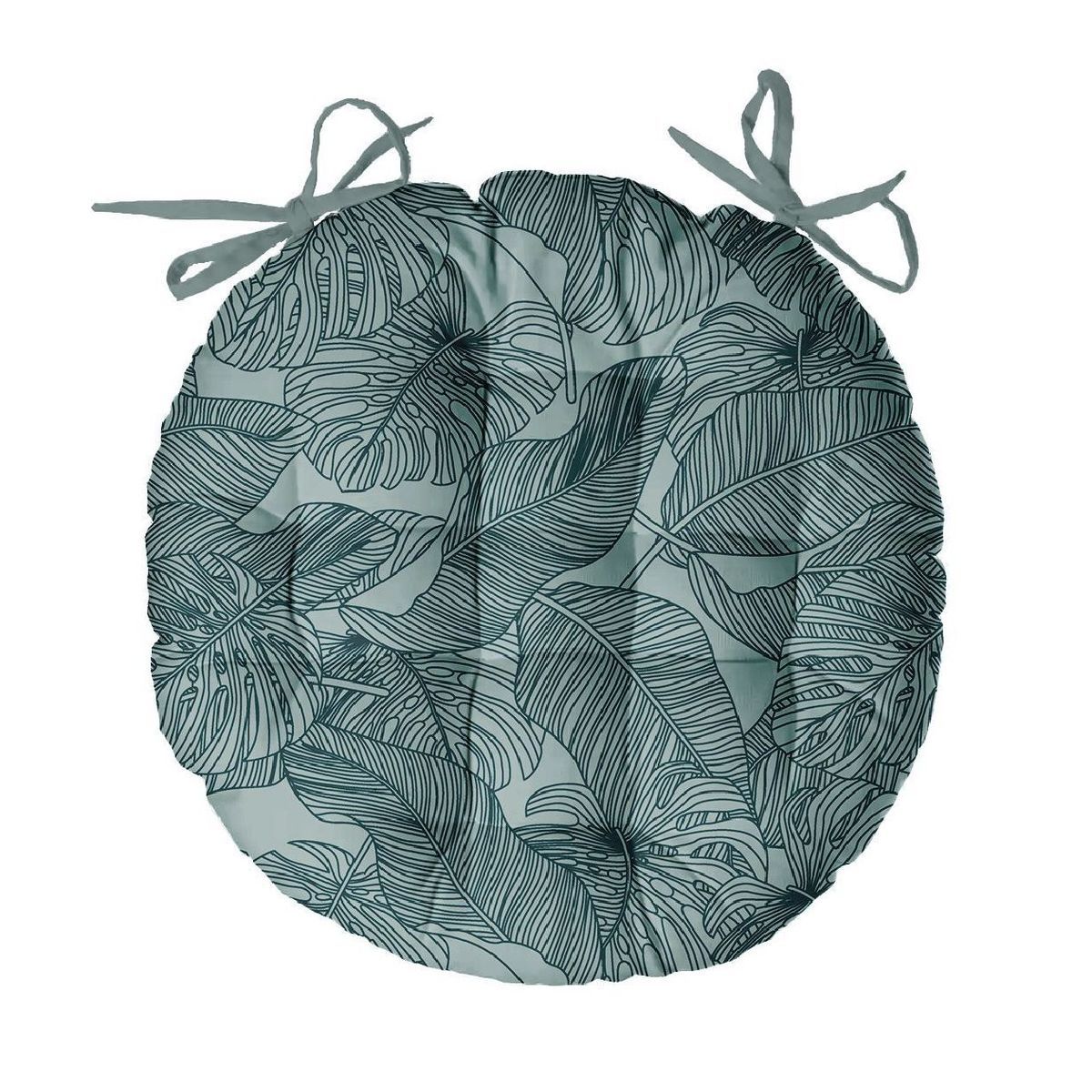 TODAY Galette de chaise matelassée en coton fantaisie avec nouettes KALI